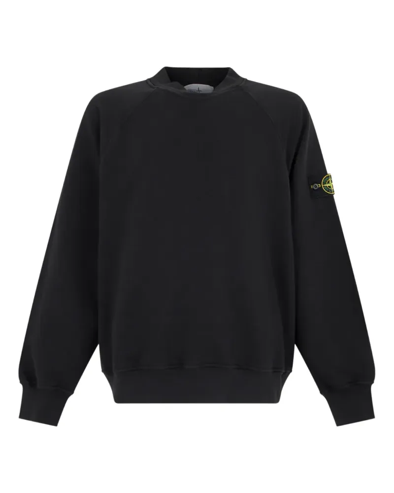 Stone Island 6100053 Sweatshirt aus Tubular-Baumwollfleece - Schwarz Schwarz