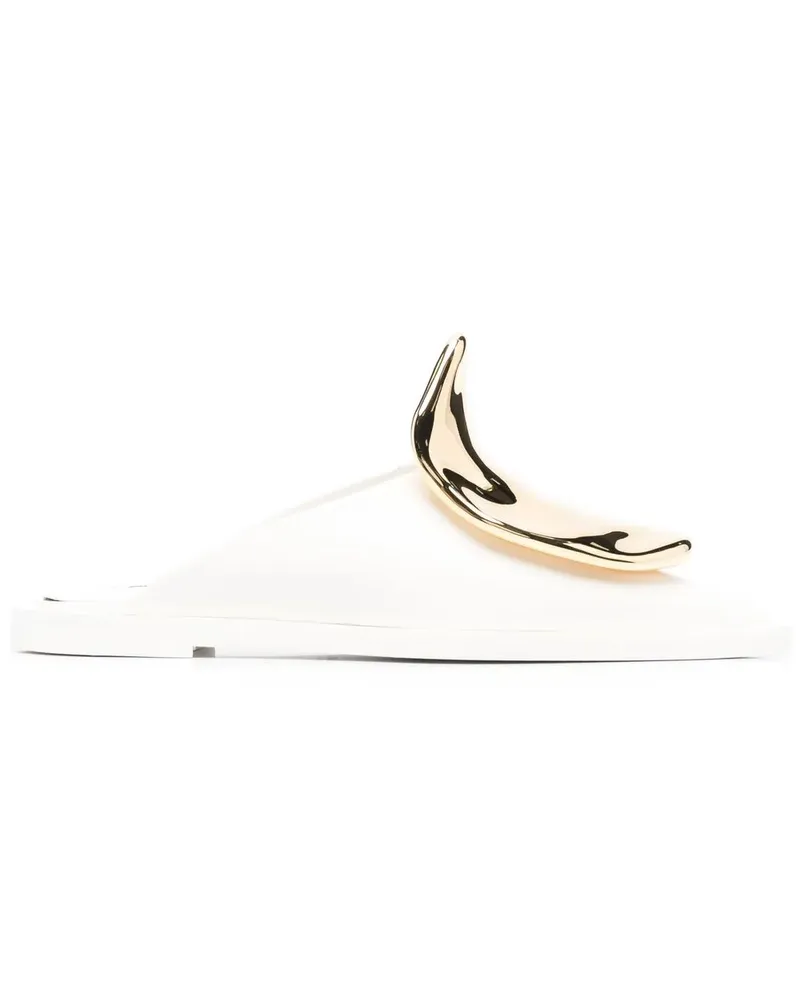 Jil Sander Flache Mules - Weiß Weiß