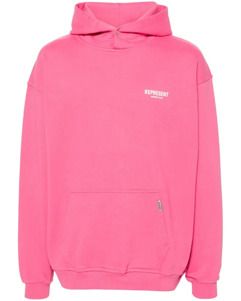 REPRESENT Owner's Club Hoodie aus Baumwolle Rosa