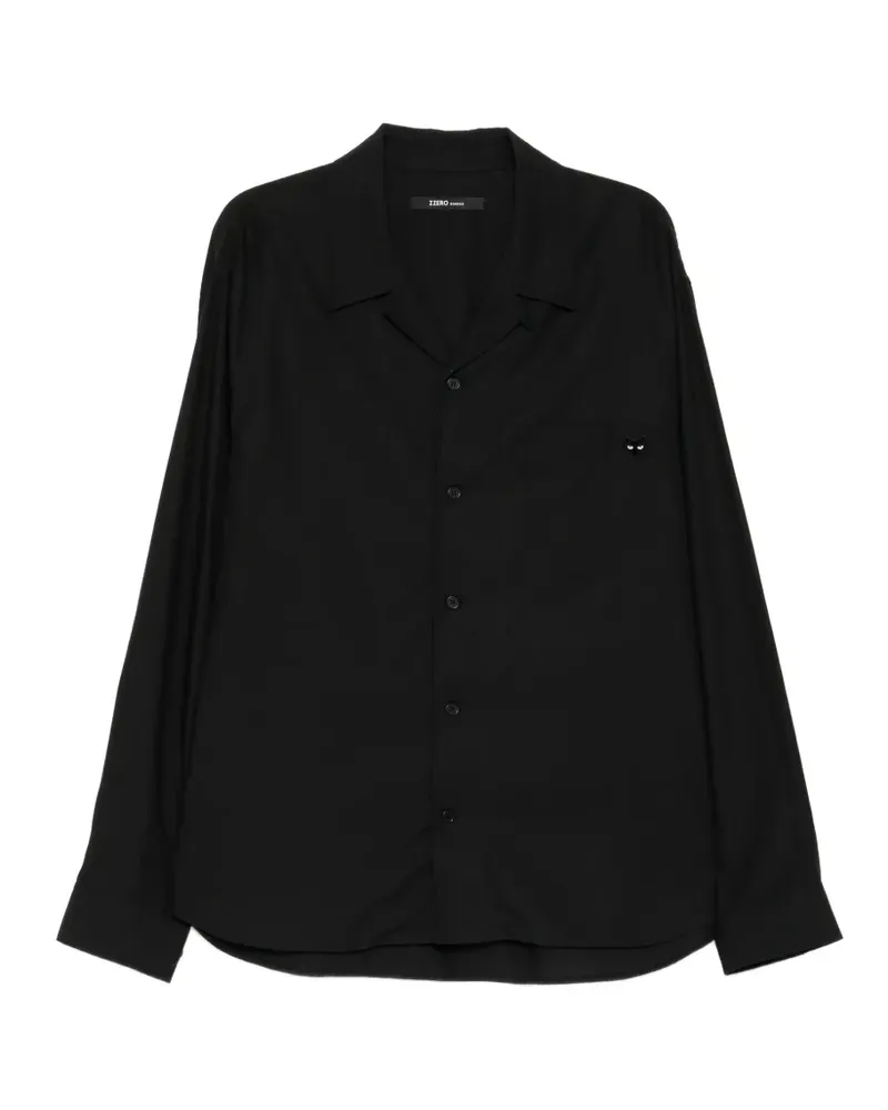 SONGZIO Hemd mit Panther-Stickerei - Schwarz Schwarz