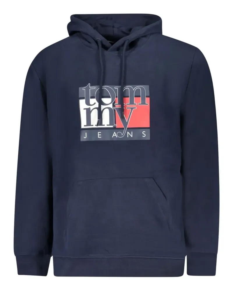 Tommy Hilfiger logo-print hoodie - Blau Blau