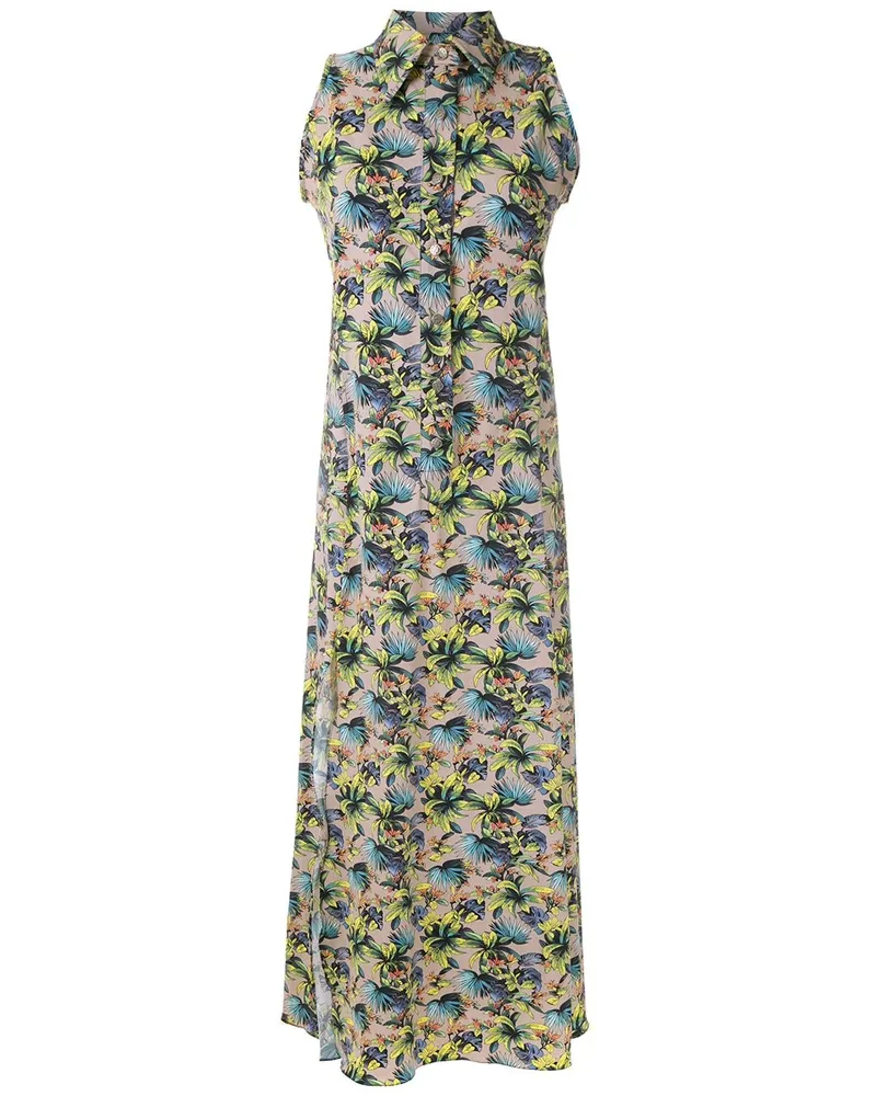Amir Slama Ärmelloses Kleid mit Blumenmuster - Nude Nude