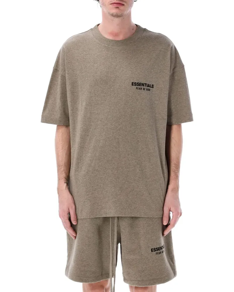 Fear of God Essentials Oversized-T-Shirt mit Logo-Print - Braun Braun
