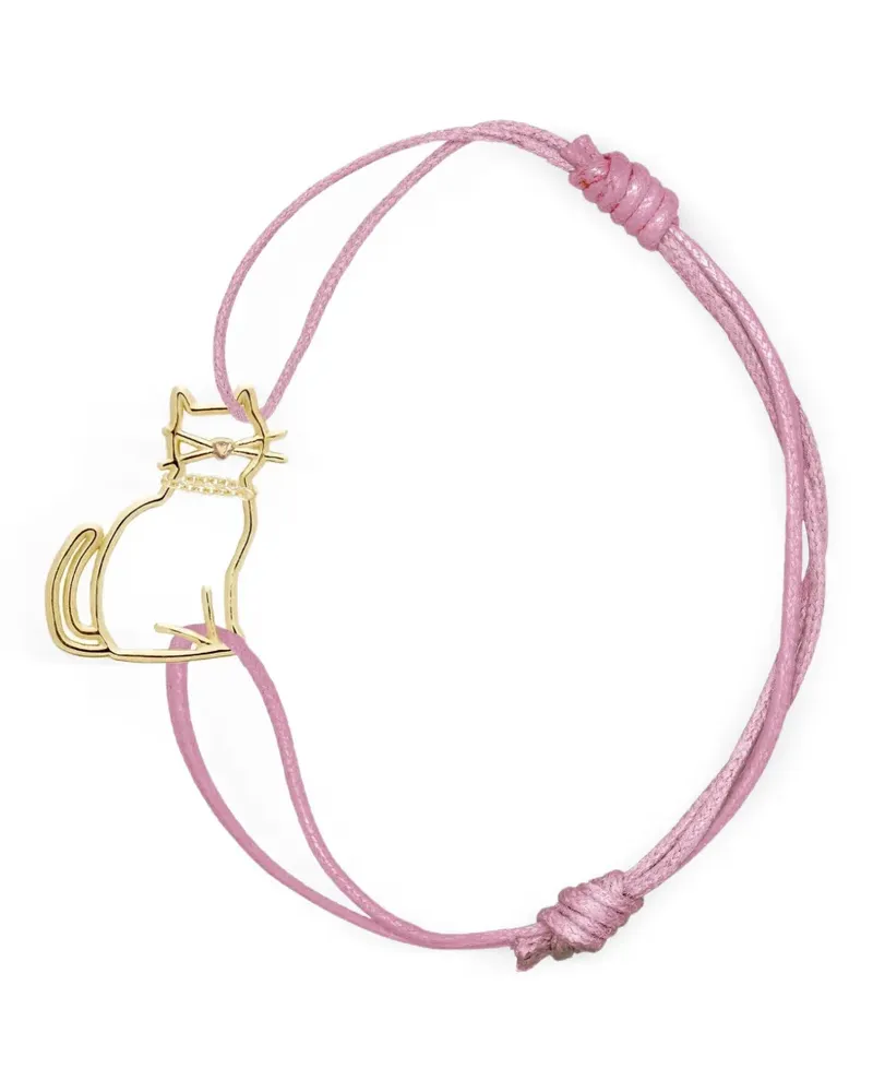 Aliita 9K yellow-gold cat-pendant bracelet Gold
