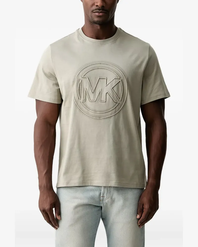 Michael Kors T-Shirt mit Logo-Anhänger - Nude Nude