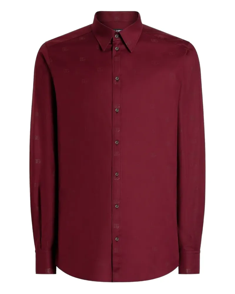 Dolce & Gabbana Martini Hemd mit Logo-Print - Rot Rot