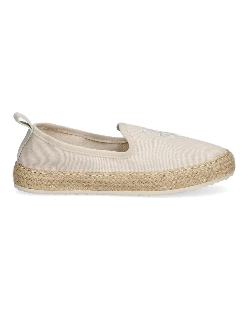 Gant embroidered logo-patch espadrilles - Nude Nude