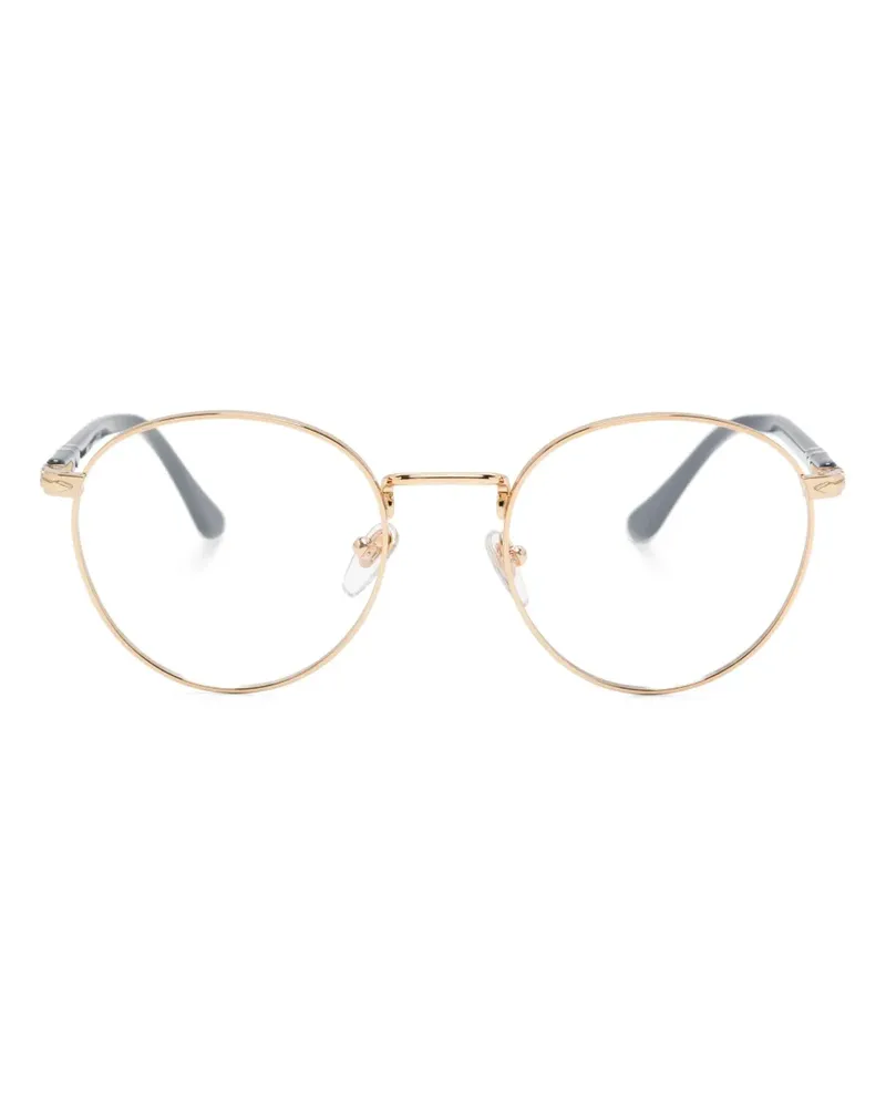 Persol Brille mit rundem Gestell - Gold Gold