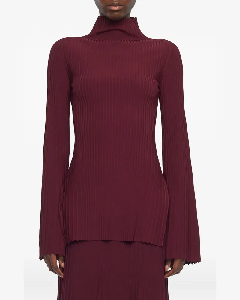 Adam Lippes ribbed long-sleeve top - Rot Rot