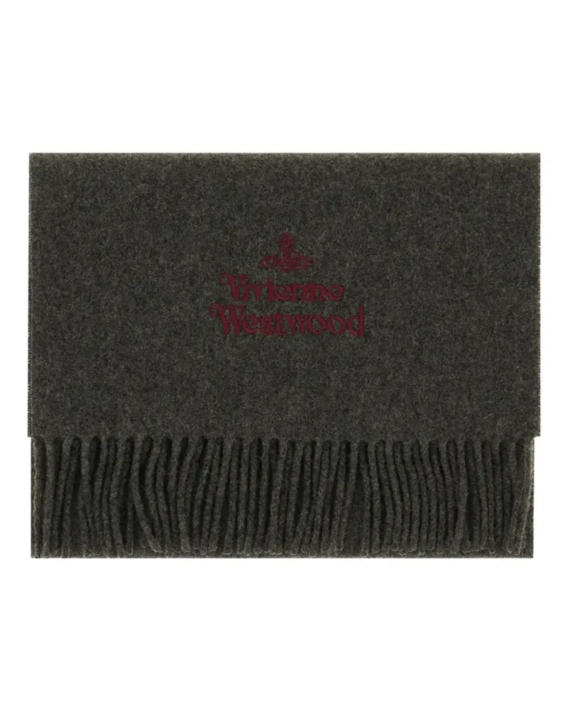 Vivienne Westwood Bestickter Schal - Grau Grau