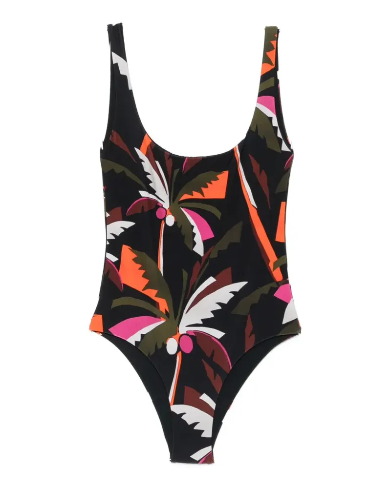 Osklen patterned swimsuit - Schwarz Schwarz