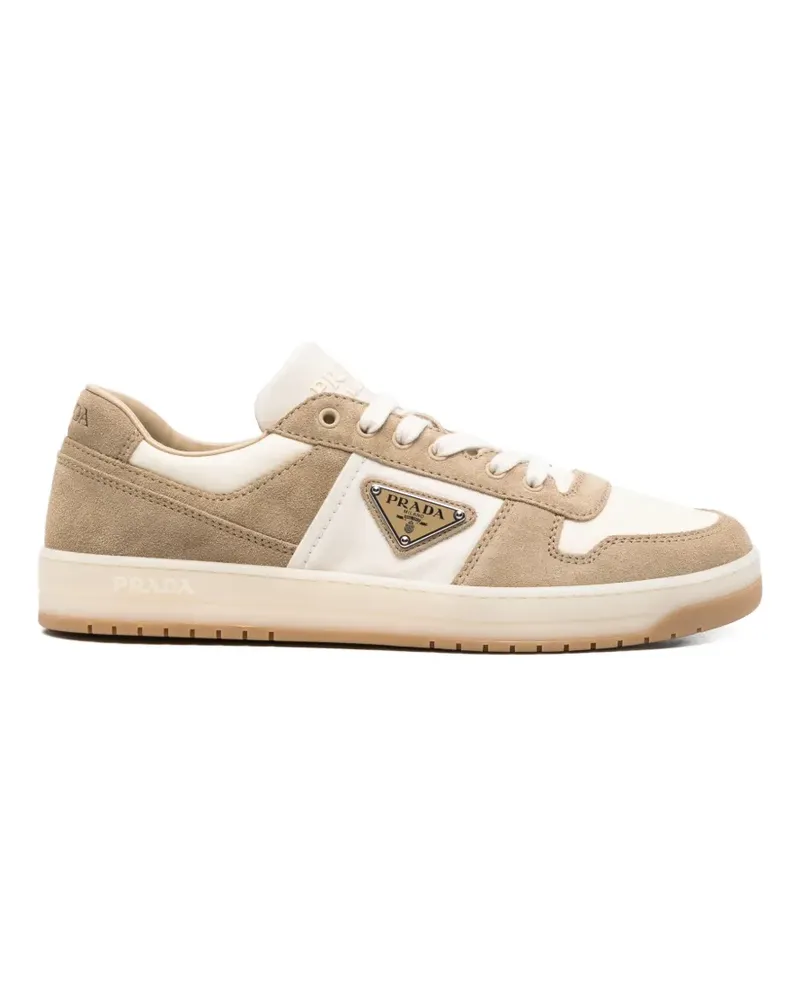 Prada suede-panelled sneakers - Nude Nude