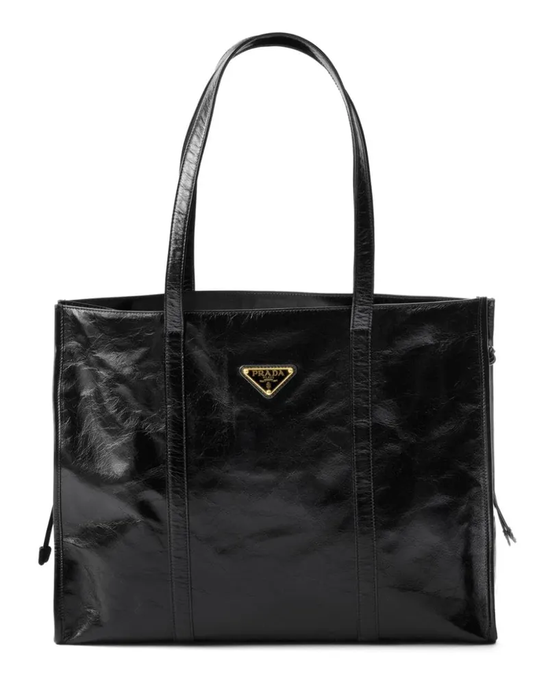 Prada Handtasche aus Leder - Schwarz Schwarz