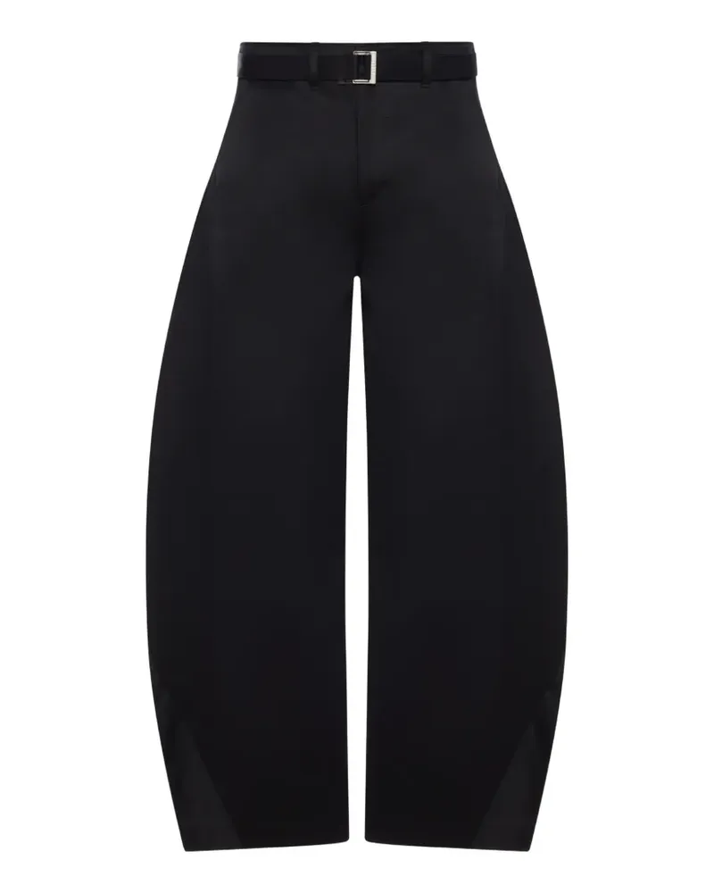 Sacai belted wide-leg trousers - Schwarz Schwarz