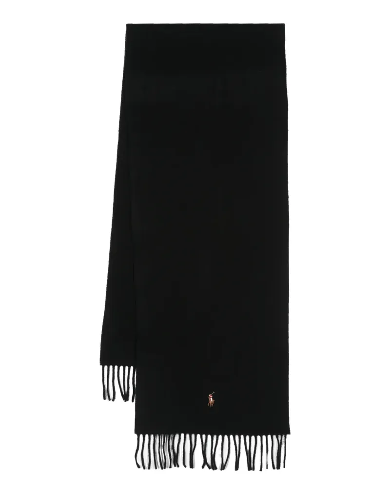 Ralph Lauren Schal mit Polo Pony - Schwarz Schwarz