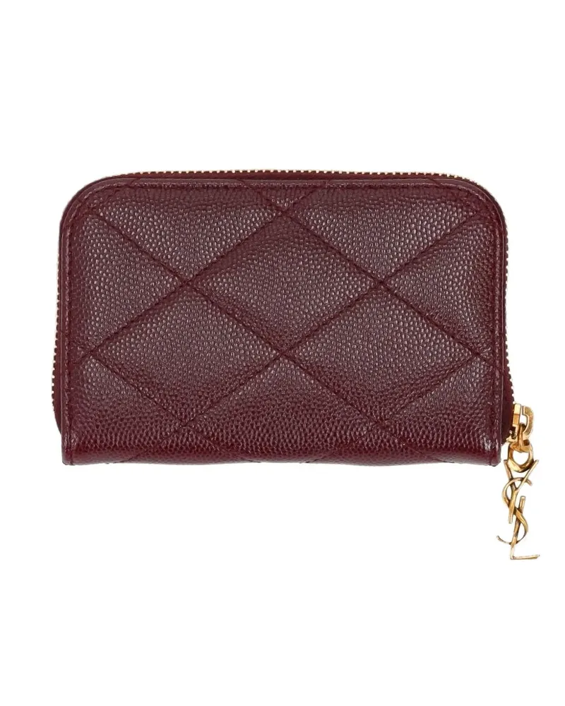 Saint Laurent Cassandre Bijou quilted wallet - Rot Rot