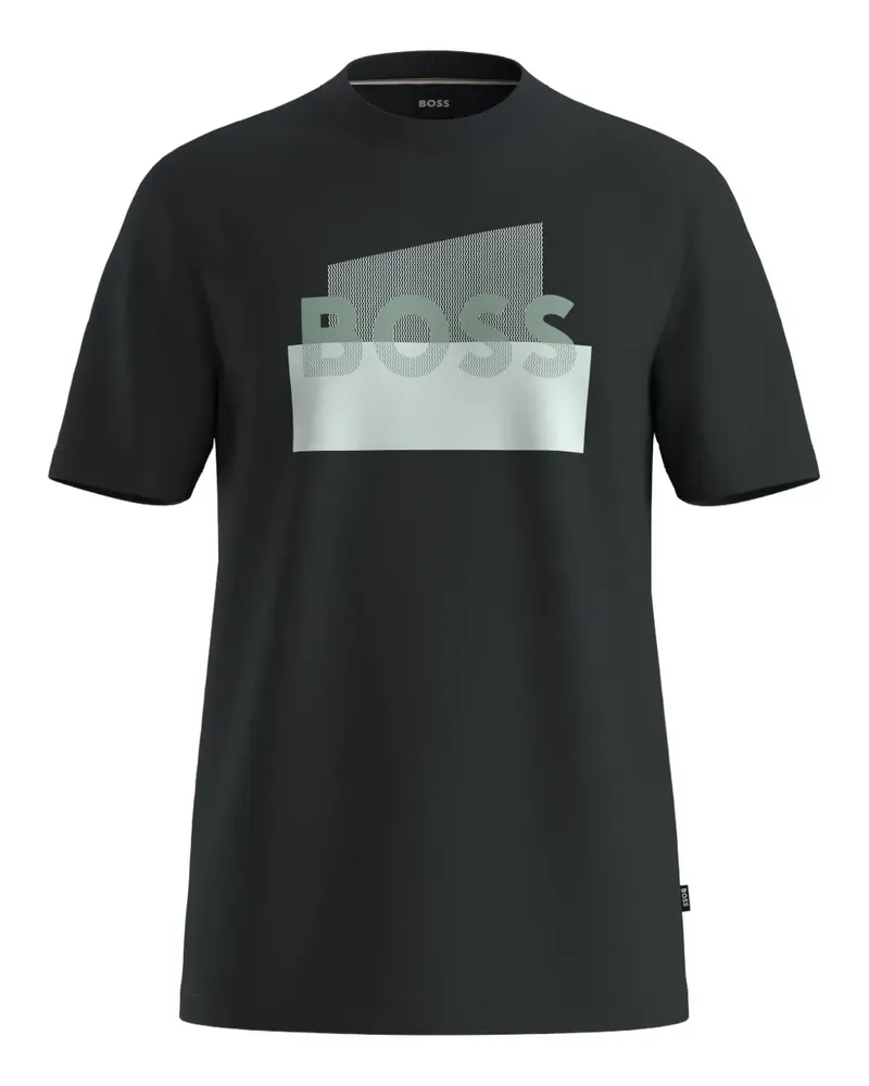 HUGO BOSS T-Shirt mit Logo-Print - Schwarz Schwarz