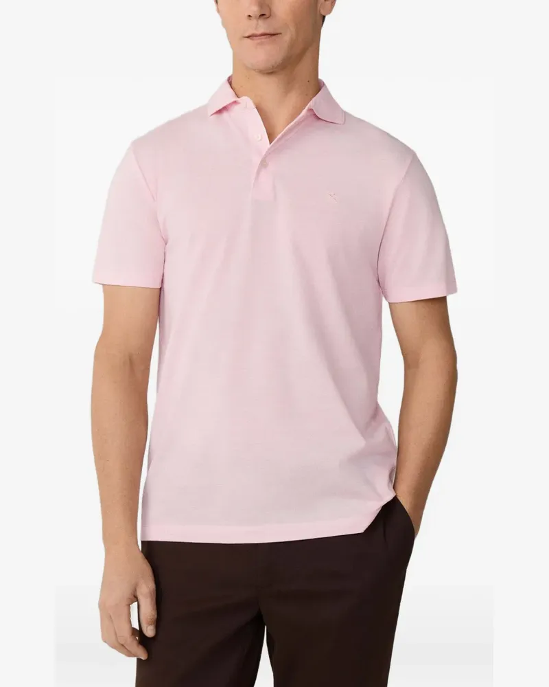 Hackett Poloshirt aus Oxford-Piqué - Rosa Rosa