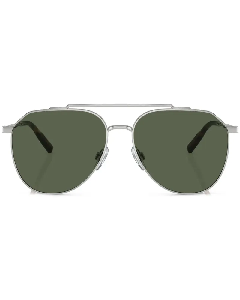 Dolce & Gabbana Klassische Pilotenbrille - Silber Silber