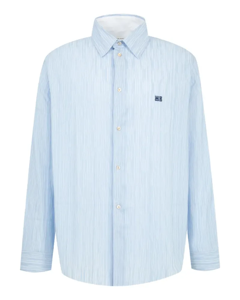 Wales Bonner Gestreiftes Atlantic Hemd - Blau Blau