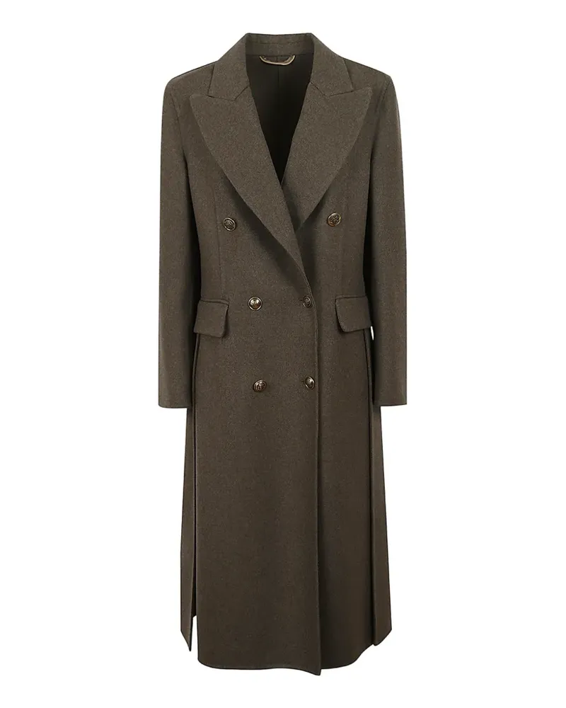 Ermanno Scervino double-breasted peak-lapel coat - Braun Braun