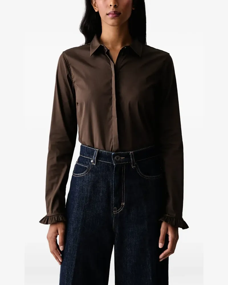 Mos Mosh MMMattie ruffle-cuff shirt - Braun Braun