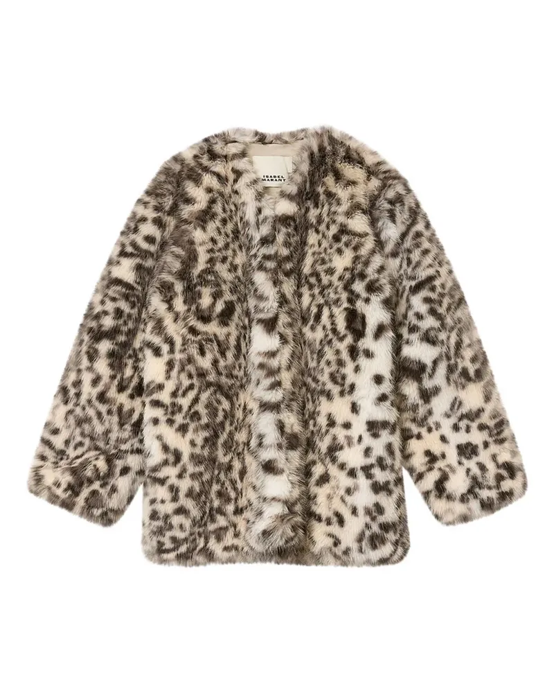 Isabel Marant Aglae Mantel mit Animal-Print - Nude Nude