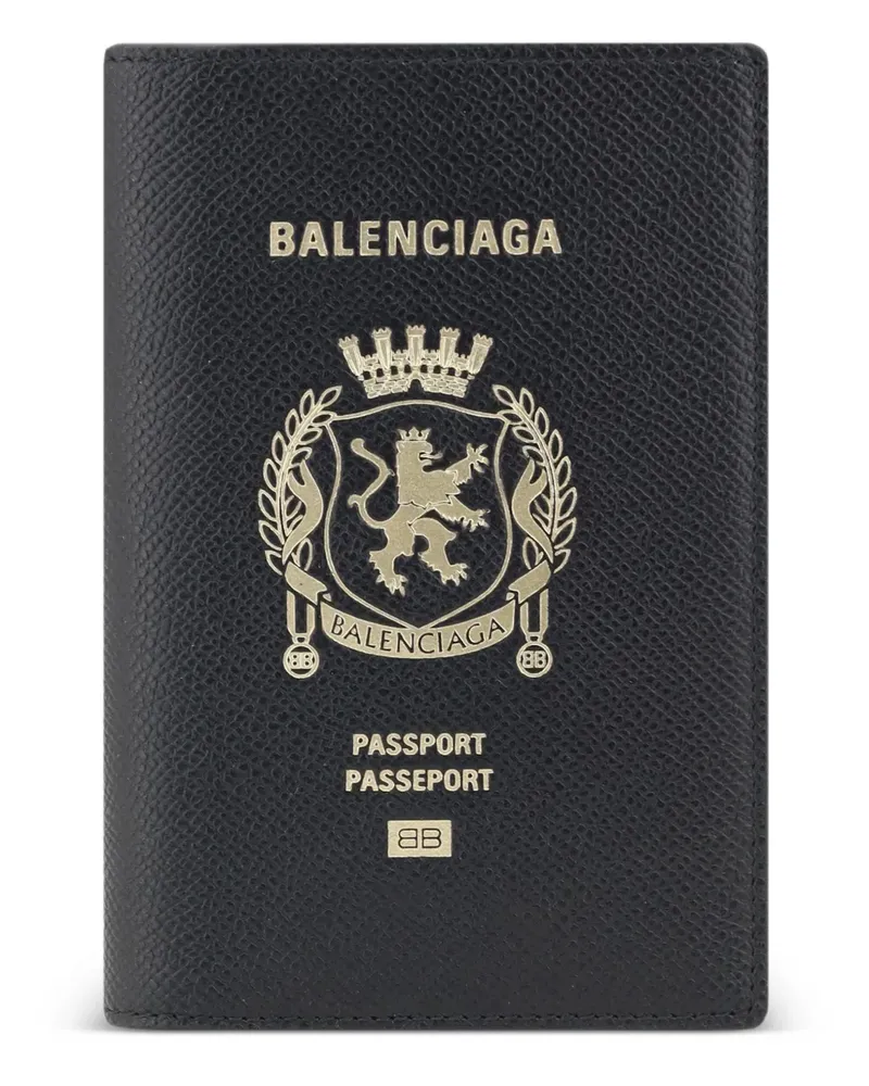 Balenciaga Pass-Etui aus Leder - Schwarz Schwarz