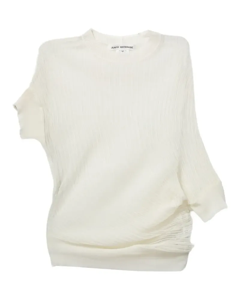 Junya Watanabe T-Shirt aus Mesh - Weiß Weiß