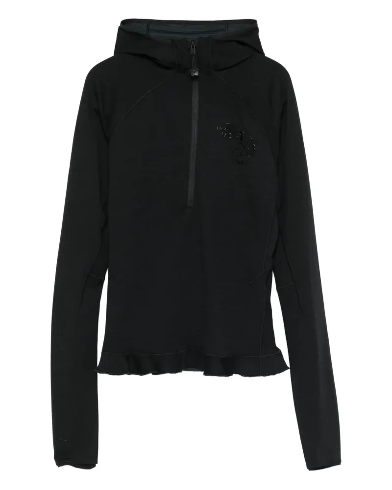 Cecilie Bahnsen x The North Face gerüschter Hoodie - Schwarz Schwarz