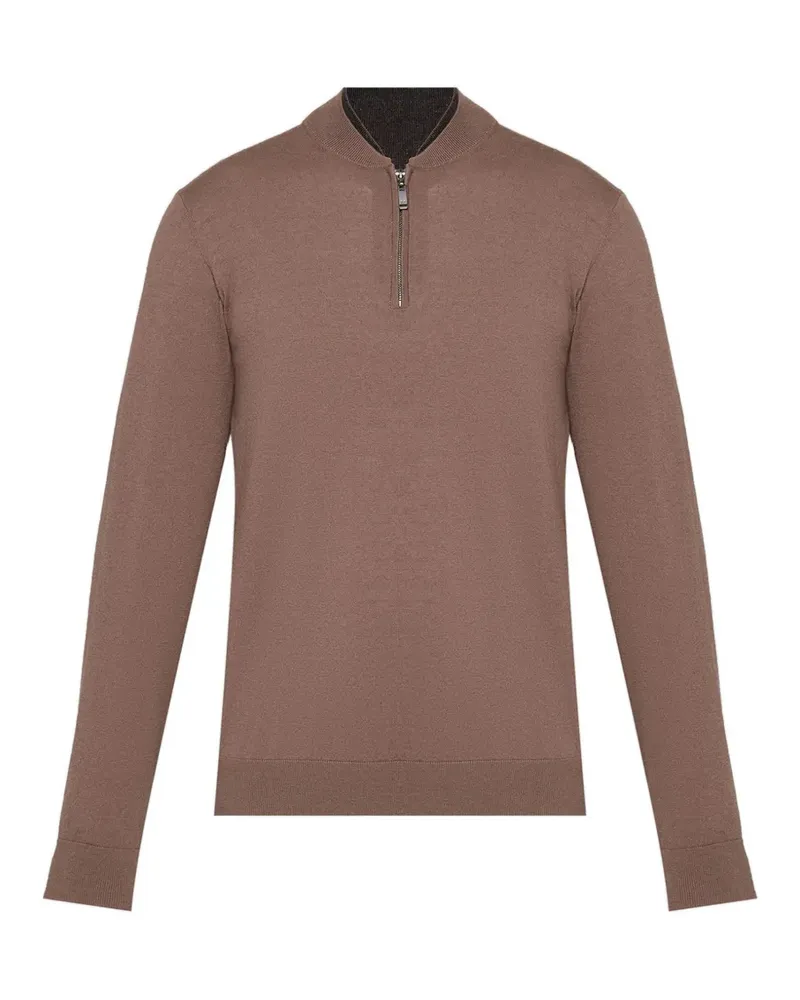 Pal Zileri Pullover mit Reißverschluss - Braun Braun