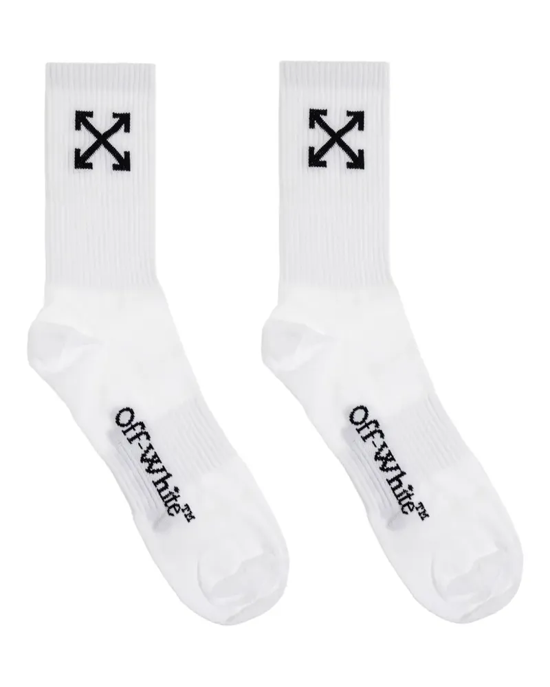 OFF-WHITE Socken mit Pfeil-Logo - Weiß Weiß