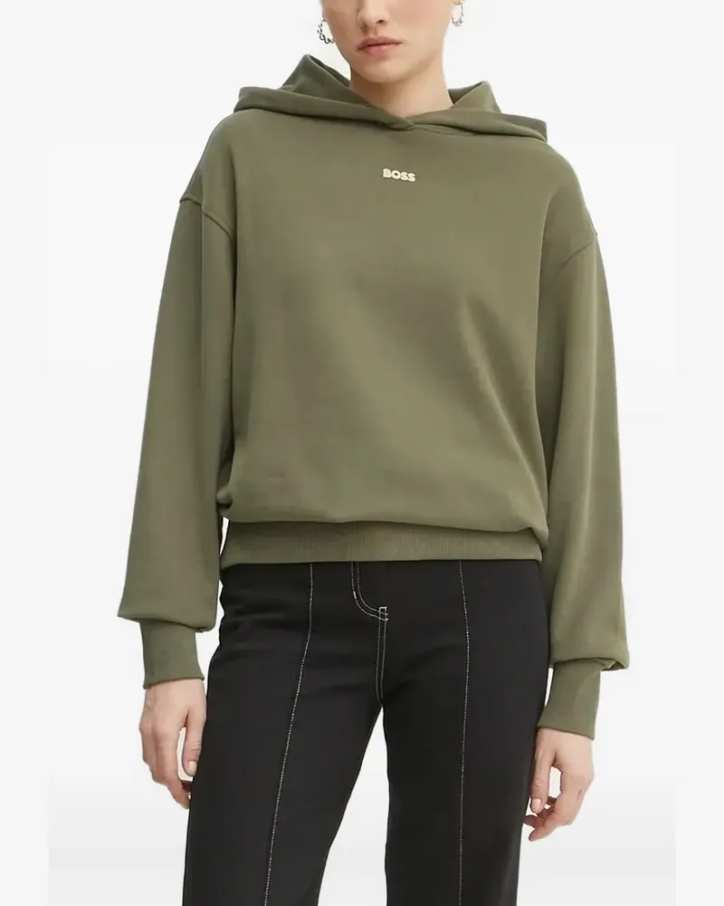 HUGO BOSS Hoodie mit Logo-Prägung - Grün Grün
