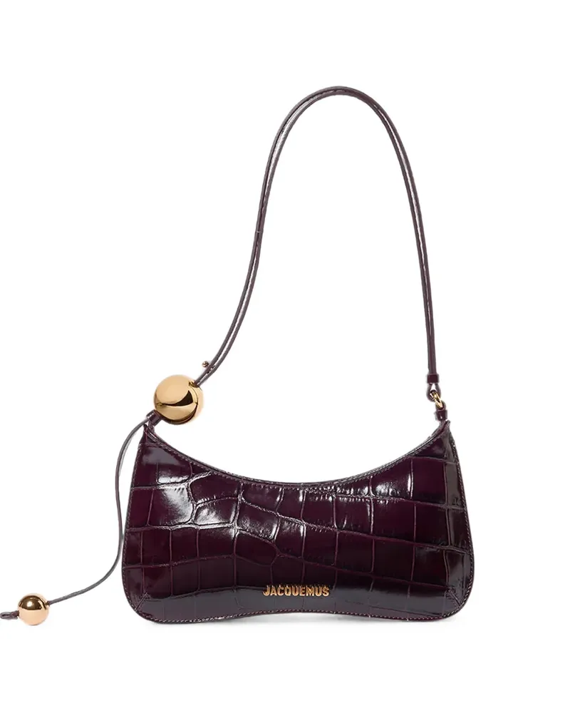 Jacquemus Schultertasche mit Kroko-Effekt - Rot Rot