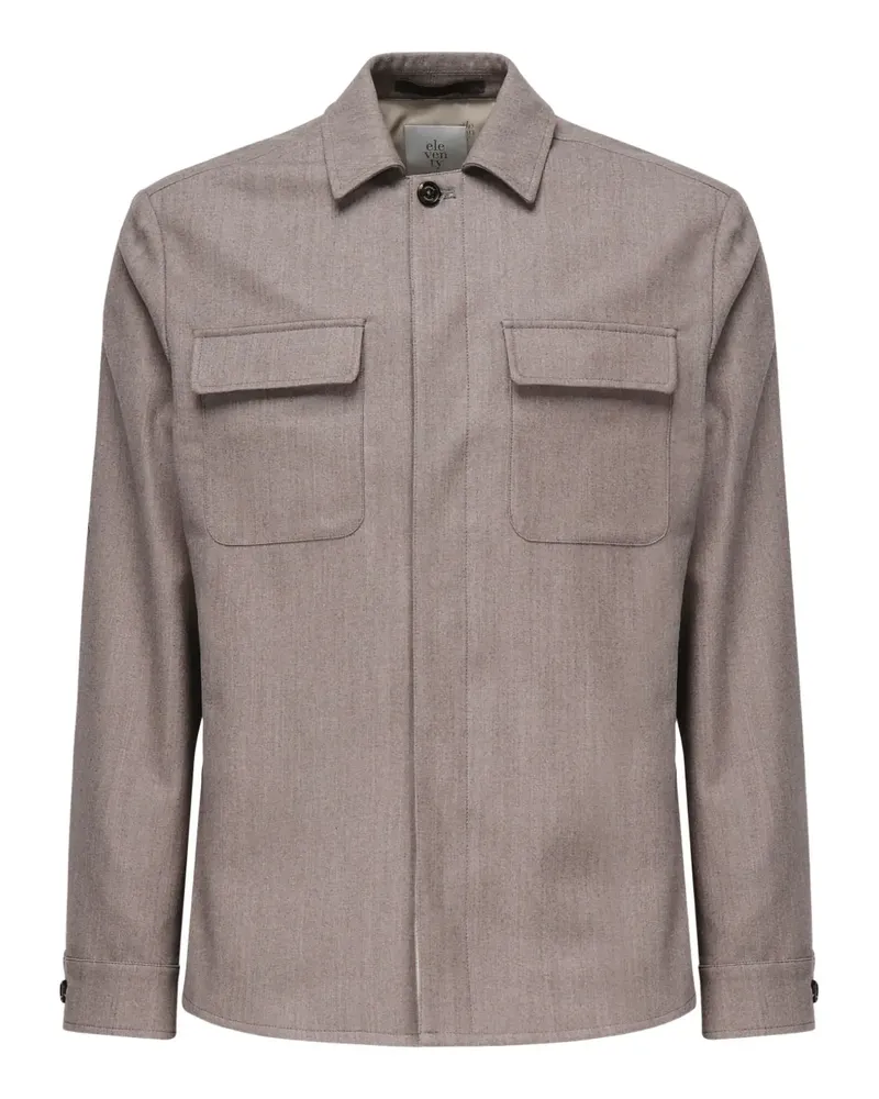 Eleventy Jacke mit Fischgrätenmuster - Grau Grau