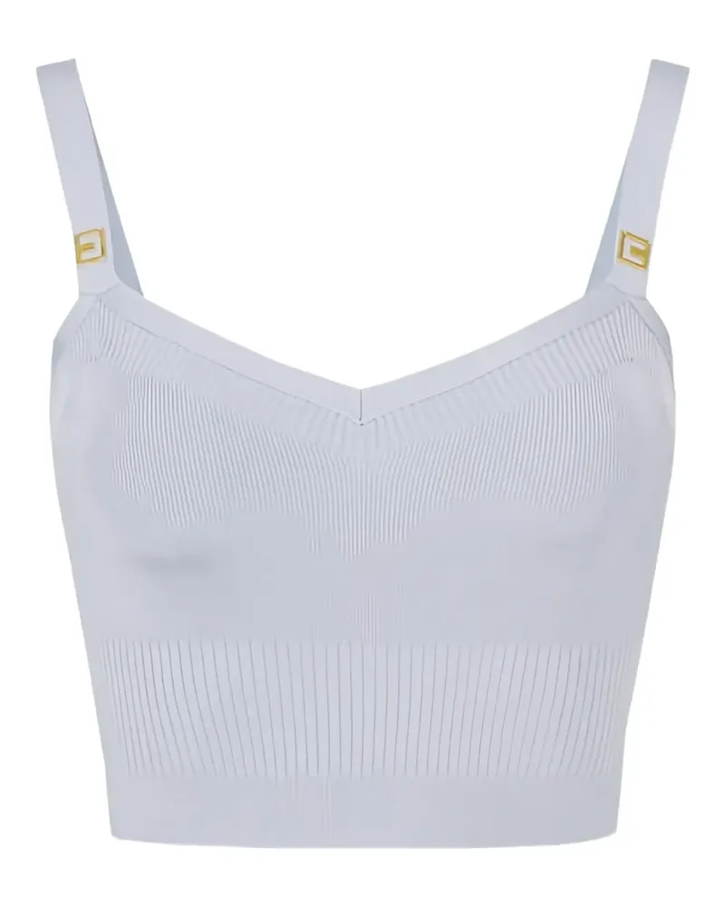 Elisabetta Franchi Top mit Herzausschnitt - Grau Grau