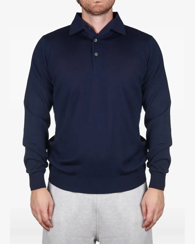 Filippo de Laurentiis long-sleeved polo shirt - Blau Blau