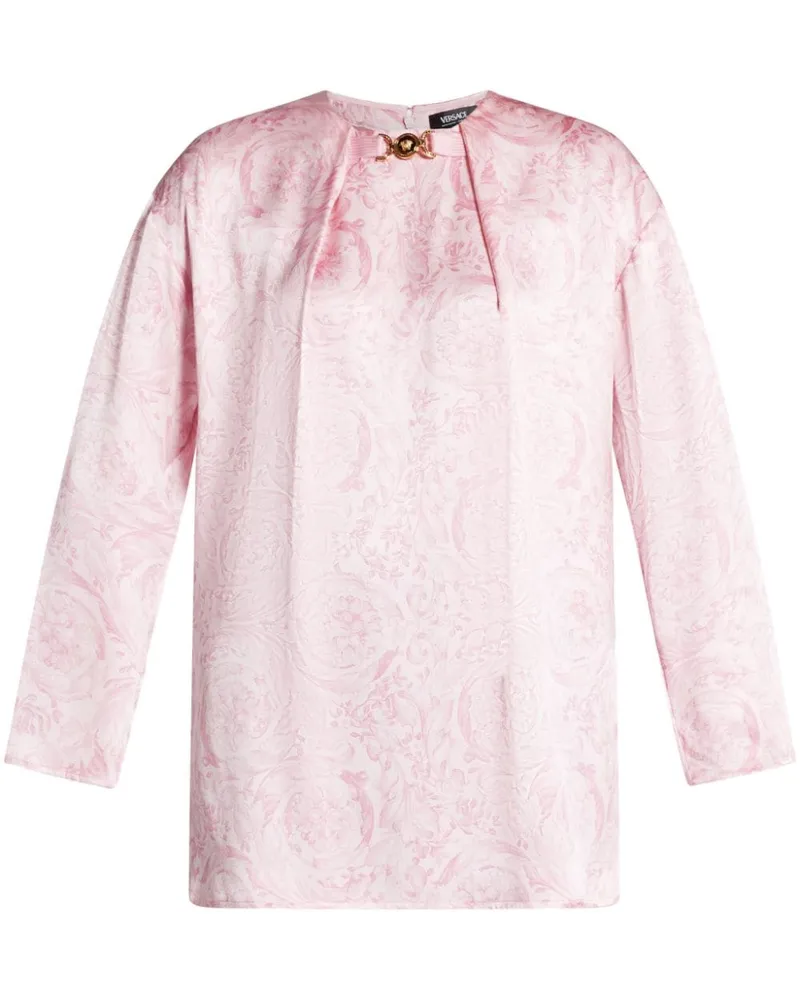 Versace Bluse mit Print - Rosa Rosa