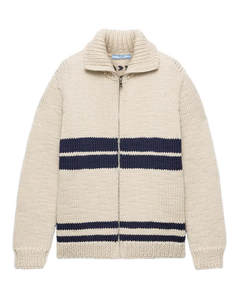 Prada Cardigan mit Reißverschluss - Nude Nude