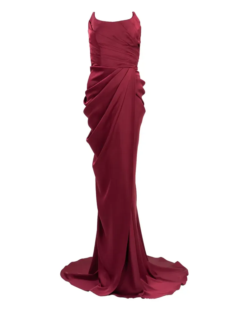 Ana Radu Maxikleid mit seitlichen Schlitzen - Rot Rot