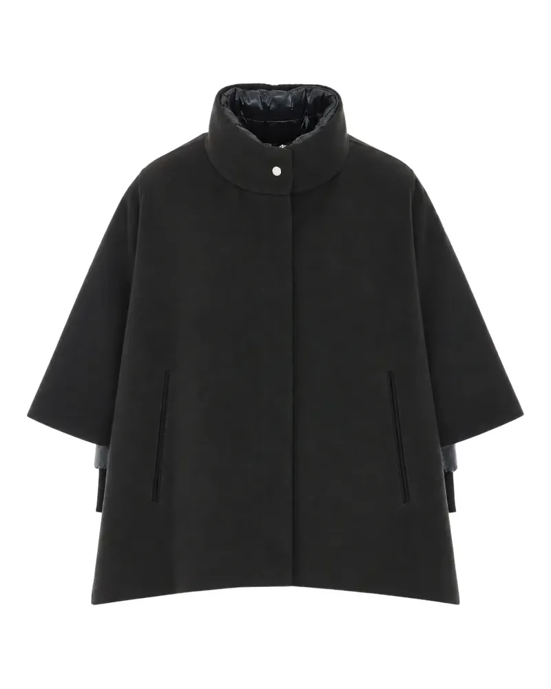 MOORER layered-sleeve high-neck cape - Grün Grün