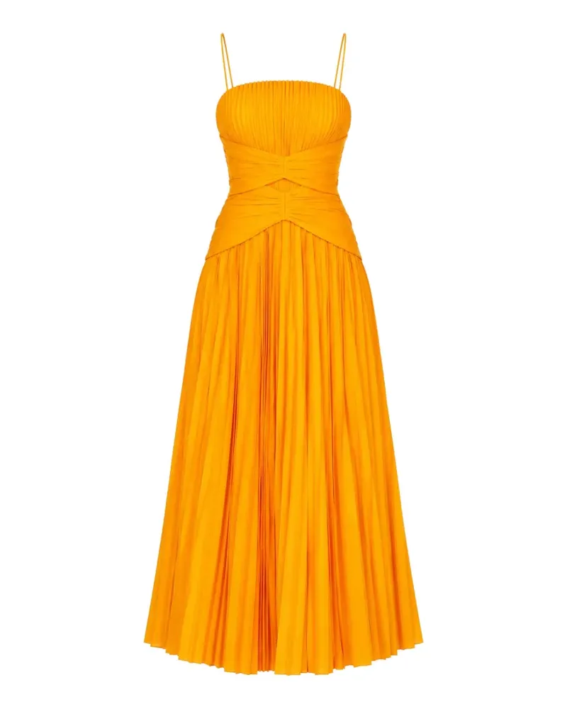 Acler Midikleid mit überkreuzter Taille - Gelb Gelb