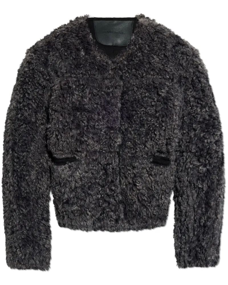 STAND Charmaine Jacke aus Faux Sur - Grau Grau