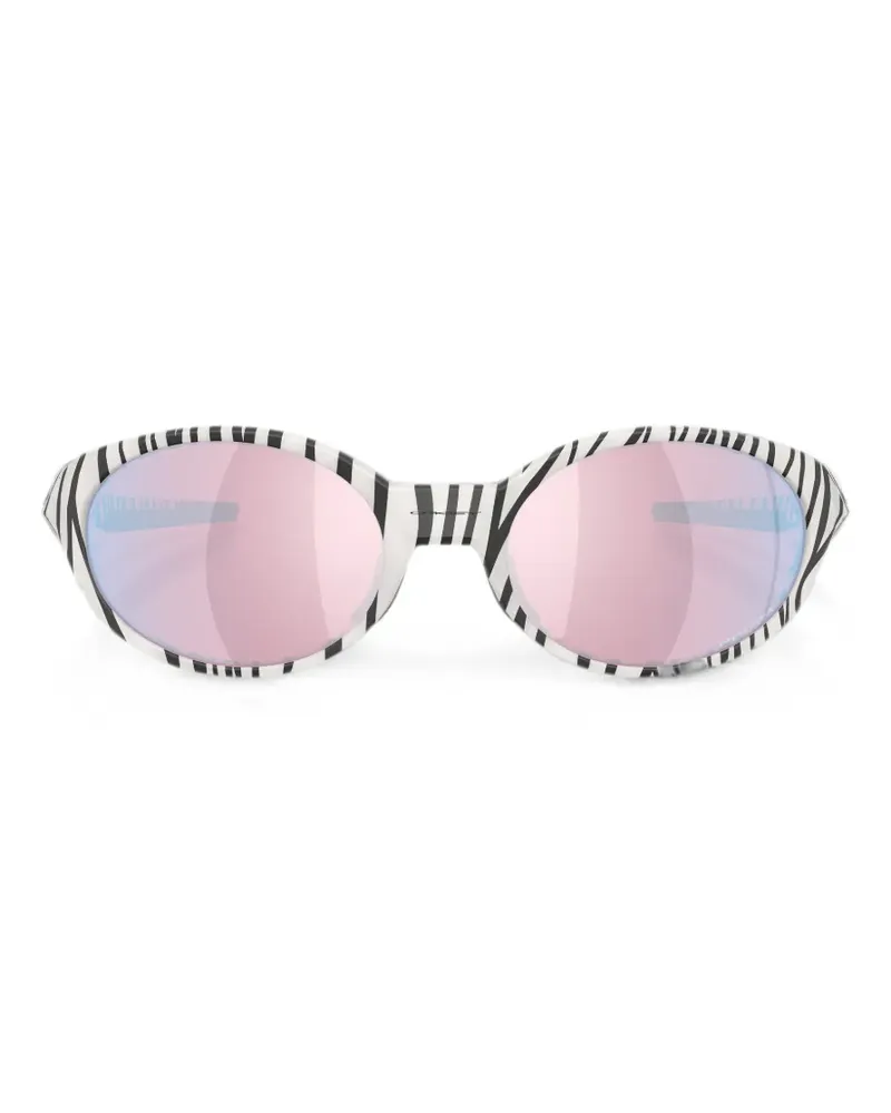 Oakley Cat-Eye-Sonnenbrille mit Zebra-Print - Weiß Weiß