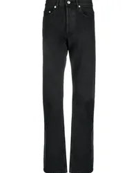 A.P.C. Halbhohe New Standard Straight-Leg-Jeans Schwarz