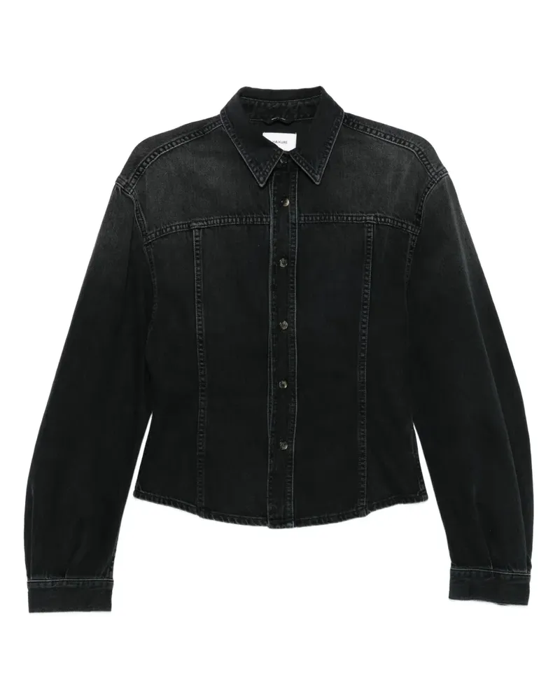 Haikure Jeansjacke mit Knopfverschluss - Schwarz Schwarz