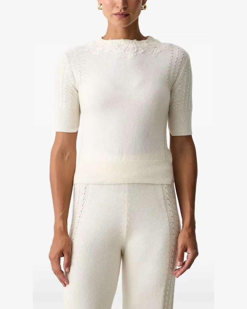 Ermanno Scervino T-Shirt aus Pointelle-Strick - Nude Nude