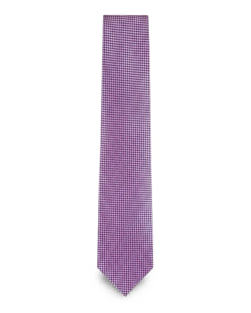 Brioni Geometrisch gemusterte Krawatte - Rosa Rosa