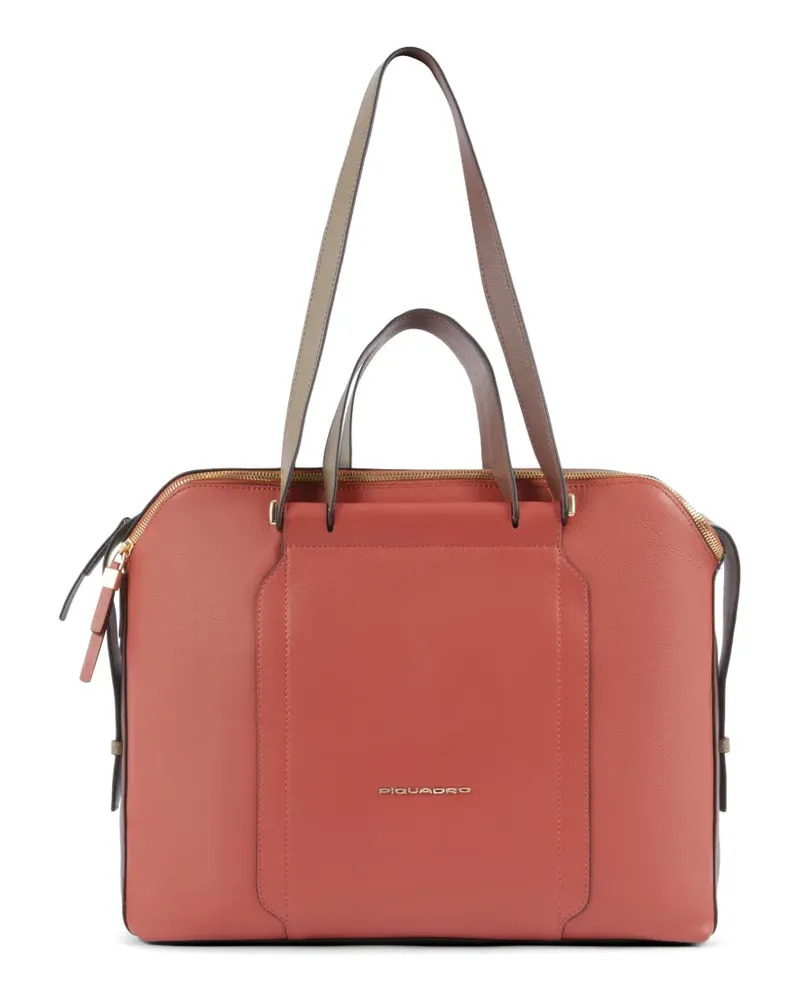 Piquadro leather laptop bag - Orange Orange
