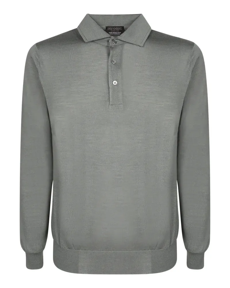 Dell'oglio Fein gestricktes Poloshirt - Grau Grau